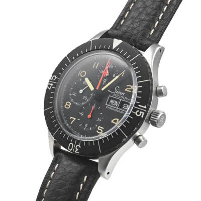 SINN Military Chronograph Lemania 5100 Men's Leather Strap