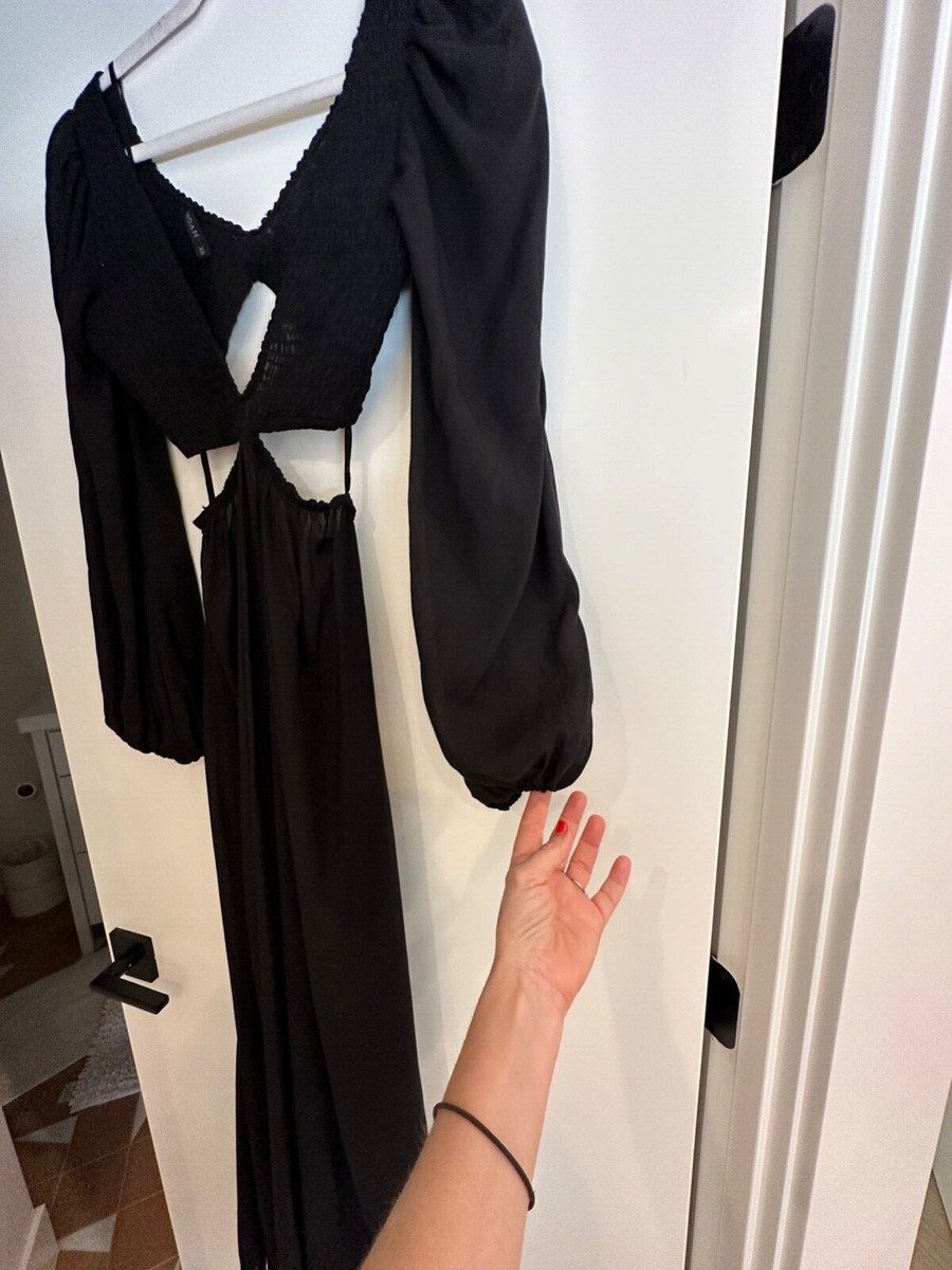 Indah Julie Solid Ruched Bodice Cutaway Maxi Dress Black SZ XS NWT MSRP  $198 B35 | eBay
