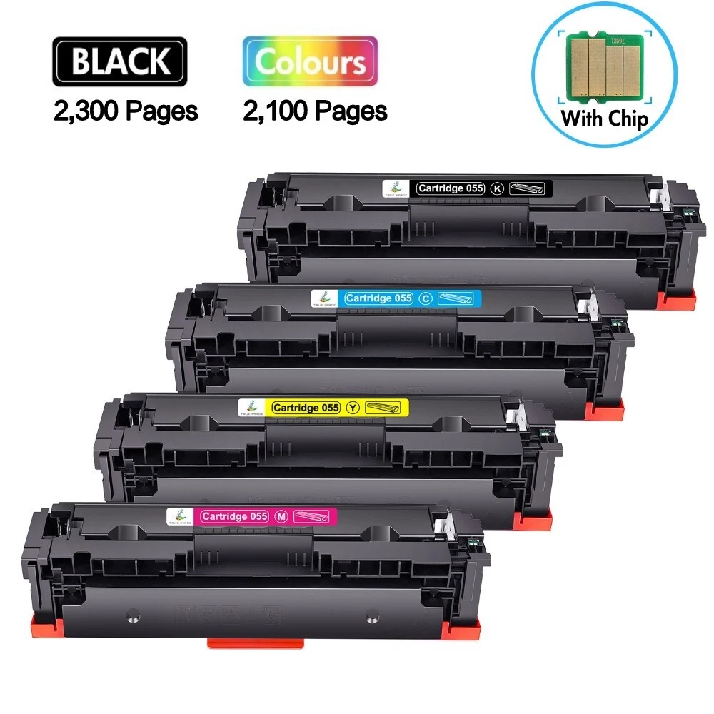 4 Toner W/Chip Compatible for Canon 055 Cartridge 055 imageCLASS MF741CDW  743CDW | eBay