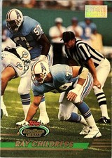 Ray Childress 1993 Topps Stadium Club #192 1st Day Production Houston Oilers