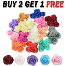 500 Foam Mini Roses WHOLESALE Heads Buds Small Flowers Wedding Home Party UK