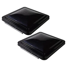 2 Black Vent Lid Cover Ventline Elixir. RV Trailer Replacement Roof Part Kit NEW