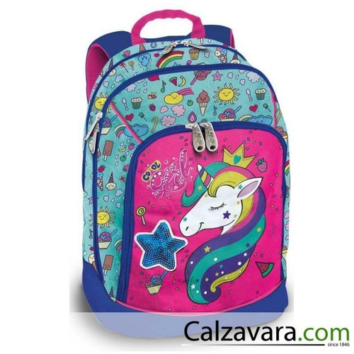 Zaino Dream Skin Over People Young Unicorn Glitter Nero Collezione 2020/21  - FUNSHOPPING