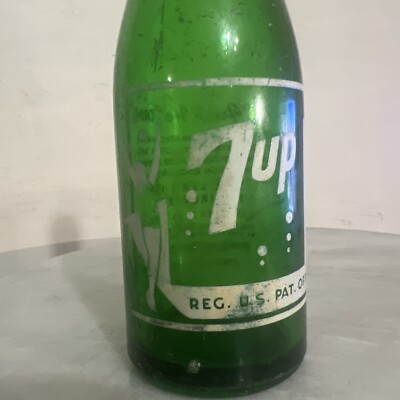 ビンテージ　セブンアップ Rare Vintage 7UP 1930s Soda Bottle 8 Bubble Swimsuit Girl Johnson