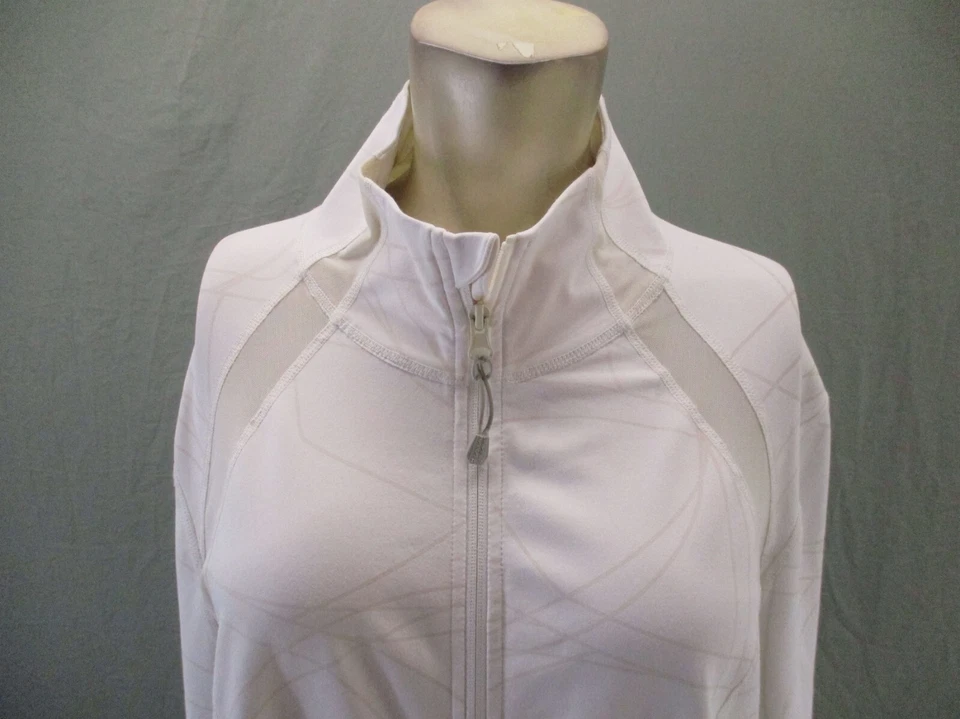 Chaqueta deportiva ZELLA talla XL blanca con cremallera completa cuello con cremallera bolsillo con cremallera 662 Foto 2 de 4