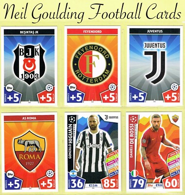 Topps Match Attax 2017-18   Champions League   Fußball Karten #325 bis #396