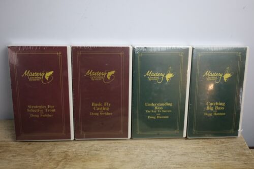 Lot of 4 Mastery Learning System Bass & Trout Doug Swisher & Hannon VHS - New