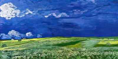 van gogh A3 photo wheatfields under thunderclouds 1890