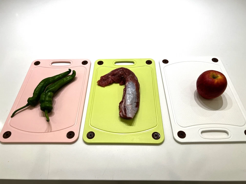 厨房切割板 3 件套 12 x 9 英寸,丙烯酸混合颜色 — 第 4/4 张图片