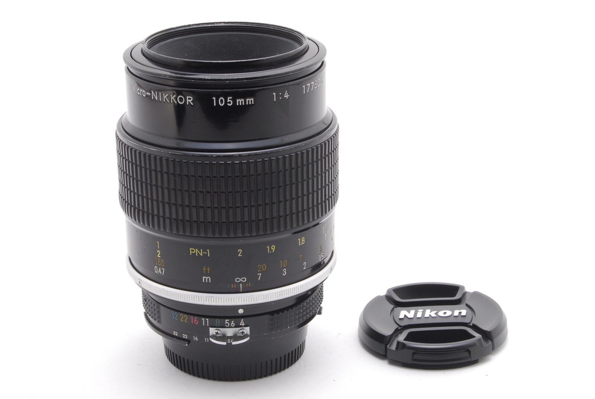 EXC+4 Nikon Micro NIKKOR 105mm f/4 Ai, Front Cap, Rear Cap from