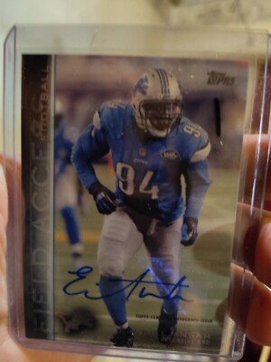 2015 Topps Field Access Auto Ezekiel Ansah #186 Lions Free Shipping!