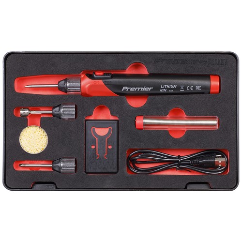 Kit de Soldador Sealey Recargable Litio-ion 30W Herramienta de Reparación Inalámbrica - Imagen 2 de 3