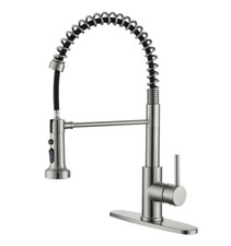 Kitchen Sink Faucet Swivel Mixer Tap with Pull Down Sprayer 1 or 3 holes