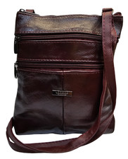 Ladies Genuine Soft Real Leather Crossover Body Bag Shoulder Bag Purse Handbag  