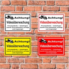 Schild Achtung Videoüberwachung - Privatgel�...