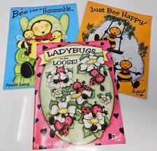 Lot of 3 Annie Lang Acrylic Decorative Painting Patterns Books Bees & Ladybugs