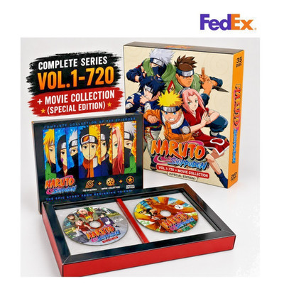 DVD Naruto Complete Collection Episode 1 - 720 End + 11 Filme English Dubbed