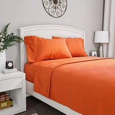  Bed Linen Set, Queen, Orange 