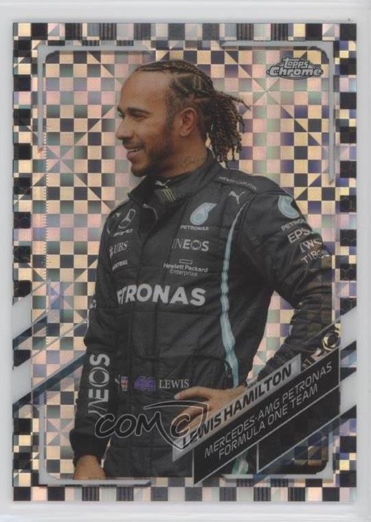 2021 Topps Chrome Formula 1 F1 Racers Checker Flag Refractor Lewis Hamilton 11ur