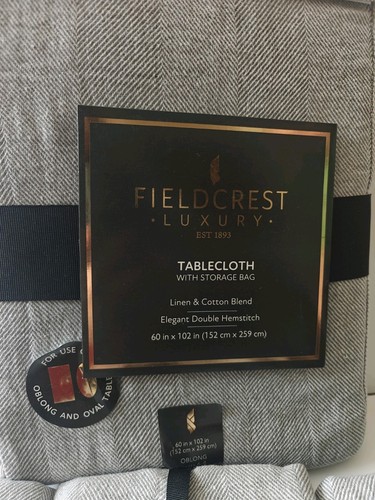 New Fieldcrest Luxury Table Cloth With Storage Bags & 3 Napkins Gray - Picture 6 of 6