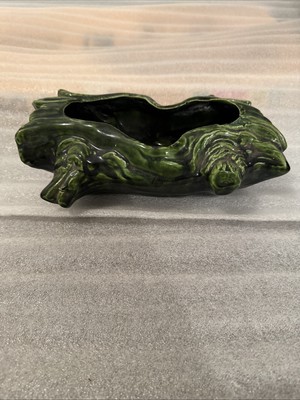 Vintage Lanes Co Driftwood Green Log Design Planter Number 8353
