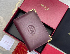 Cartier Must de Cartier 4 Card Holder Red Leather Wallet NIB 2026 Authentic