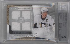 2008 The Cup Foundations Quad Jerseys 12/25 Sidney Crosby #CF-SC BGS 9 MINT 2e6