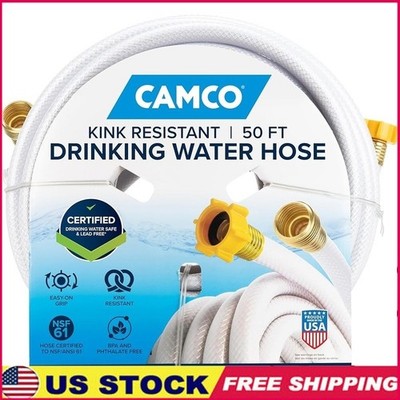 Lead-Free Drinking Water Hose Kink Resistant RV Hose Durable PVC Outdoor Use
