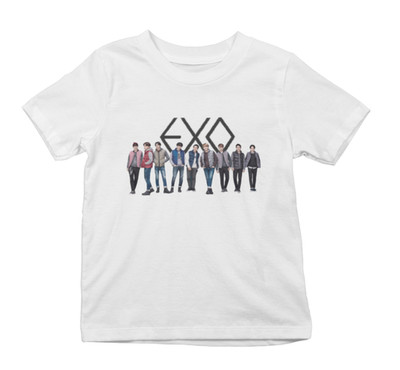 Exo K-pop Band Xiumin, Luhan, Kris, Suho, Lay, Baumwolle Kinder T-Shirt 98 - 164