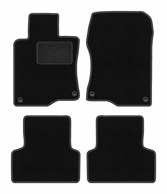 Fußmatten Automatten Velours Schwarz für Honda Accord VIII 2008-2015 4-tlg