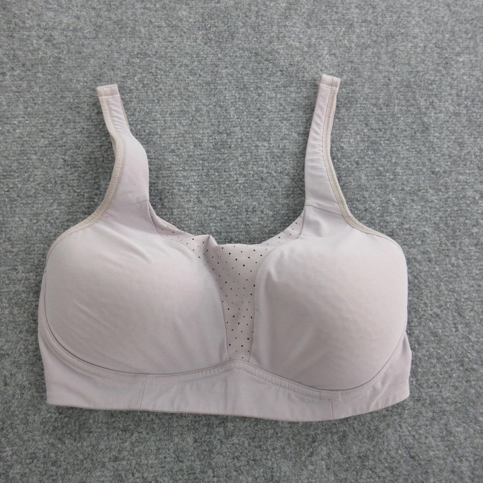 Lululemon Sports Bra Womens 10 Light Gray Ta Ta Tamer C/D High Support Padded - Image 2 of 4