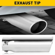 Silver Stainless Steel Car Exhaust Pipe Tip Tail Muffler Accessories Universa H
