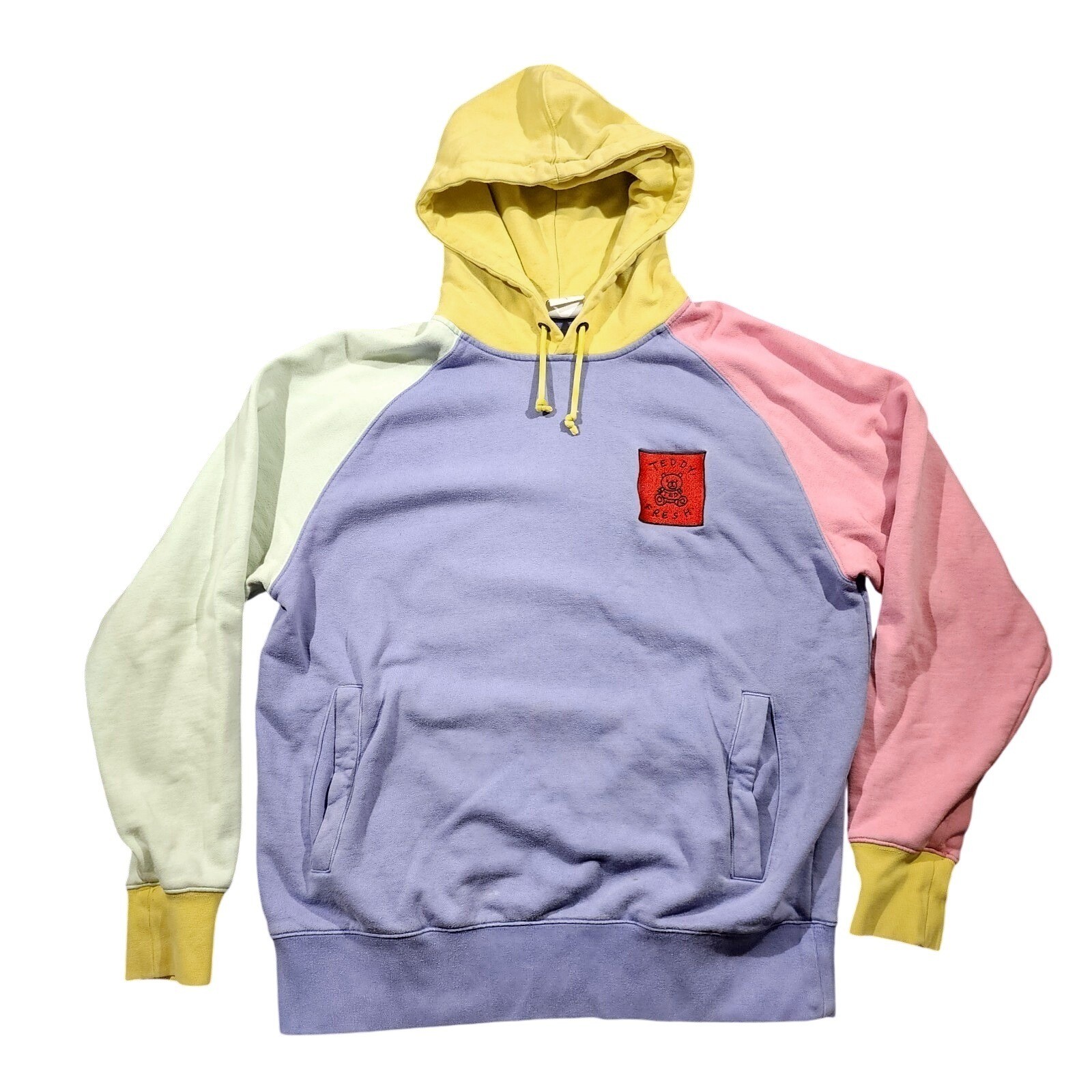 Teddy Fresh Ethan Klein Hoodie Pullover H3H3 Colorblock Size L 