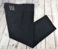 ADIDAS Men's Puremotion Stretch 3 Stripes Flat Front Golf Pants SIZE 40/30 Black