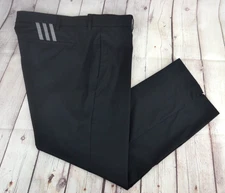 ADIDAS Men's Puremotion Stretch 3 Stripes Flat Front Golf Pants SIZE 40/30 Black