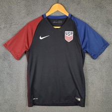 Nike Team USA Soccer Jersey Mens Small Black Dri-Fit 2016 Away USMNT Sports