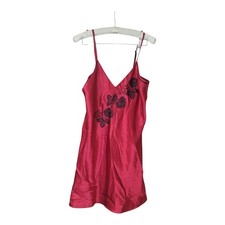 Vintage Jones New York Red Satin Nighty Gown Lingerie M Y2k