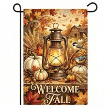 Fall Pumpkin Garden Flags 12x18 Double Sided, Yard Flags for Outside