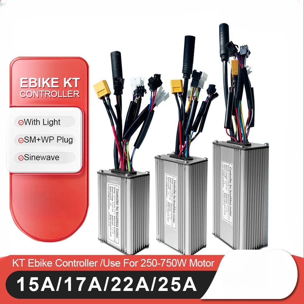 E-bike Controller 36V 48V 250W 350W 500W 750W Brushless with Light