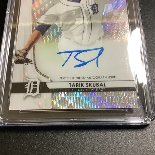 Tarik Skubal RC 2020 Bowman Sterling Wave Refractor 114/125 Auto CGC Gem Mt 10 - Picture 6 of 12