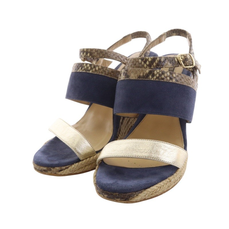 PELLICO Sandals Python Embossed Wedge Sole 35 22c… - image 1