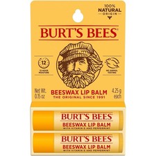 Beeswax Lip Balm Original Burt s Bees 2 Tubes Natural