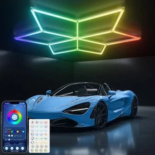 Hexagon Garage Lights RGB - Multicolor RGB with Music Sync Mode (358 Dynamic ...