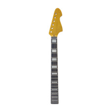 Electric Guitar Neck 22 Fret 24 Inch Maple Wood Rosewood Fretboard Yellow Paint