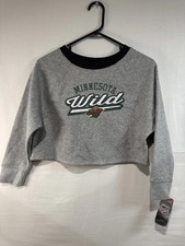 Minnesota Wild Official Licensed Size 6 Kids Cropped Crewneck Sweatshirt NWT