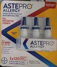 Astepro Allergy Nasal Spray 120 Sprays Each 3 Pack 360 Total