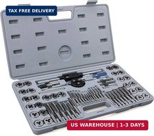 60-Pc Master Tap and Die Set - Include SAE Inch Size 4 to 1/2" and Metric Size