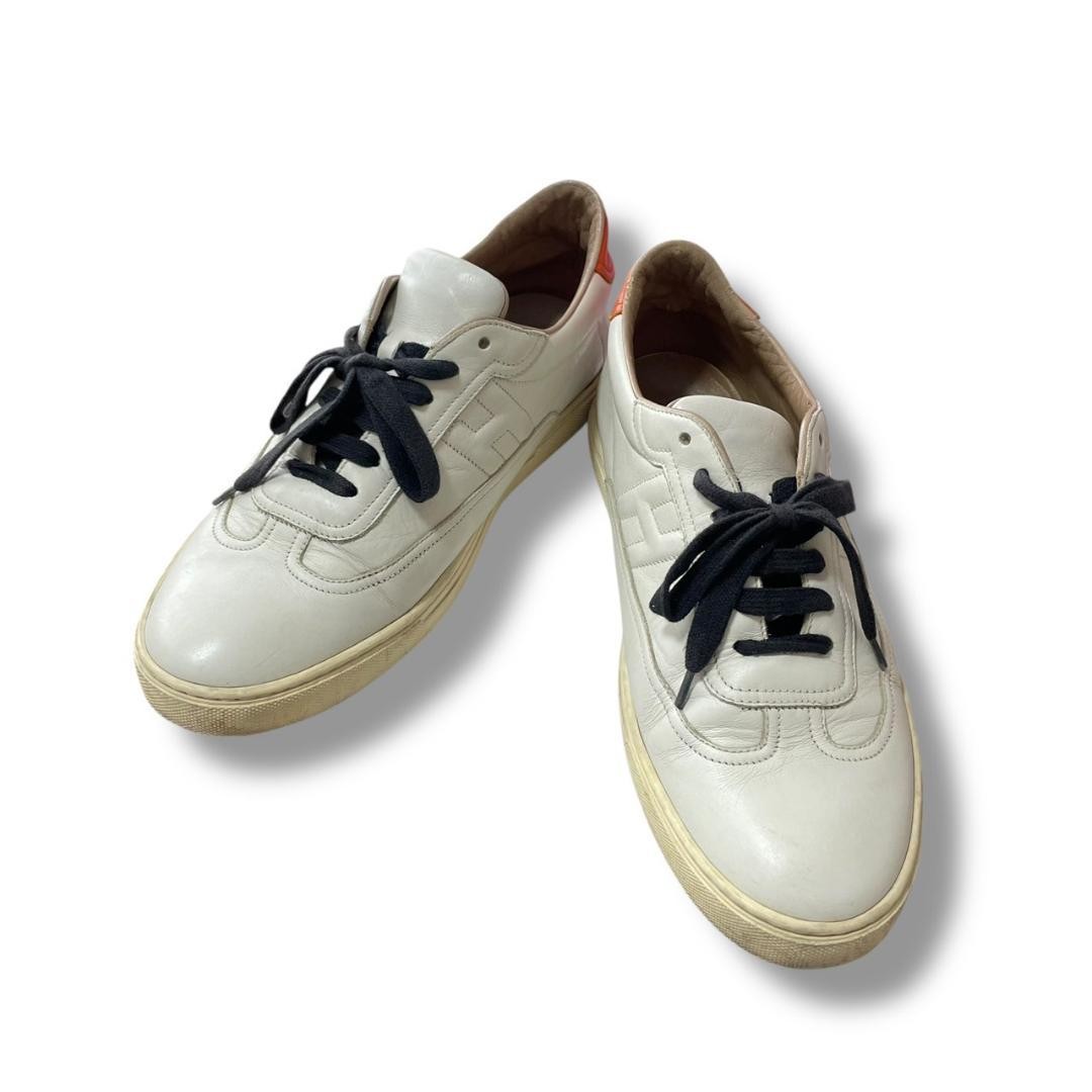 Hermes Quick Sneakers　エルメスレザースニーカー HERMES quick sneakers H logo Brown leather/canvas Women | eBay