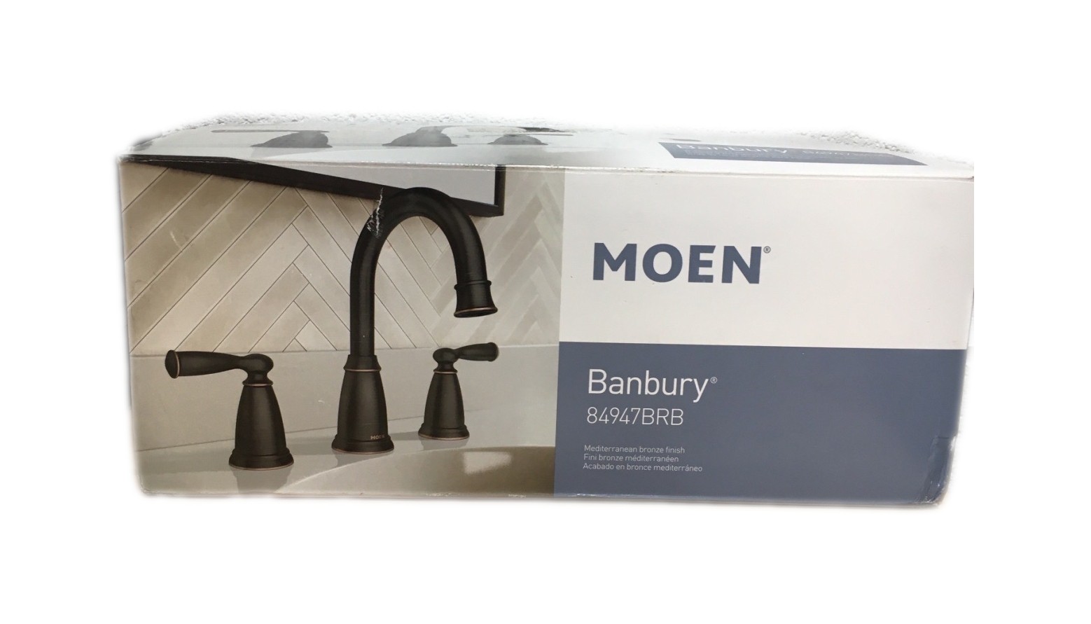 MOEN Banbury 8 inch Widespread High-Arc Bathroom Faucet in Mediterranean Bronze