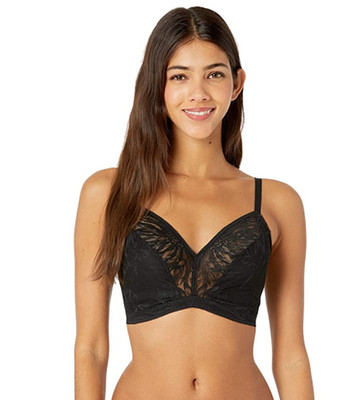OnGossamer Women Sleek & Lace Beautiful Bralette Black Size XS